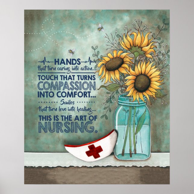 The Art Of Nursing Motivational Poster (Front)