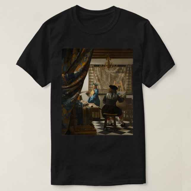 The Art of Painting 1668 Johannes Vermeer T-Shirt (Design Front)