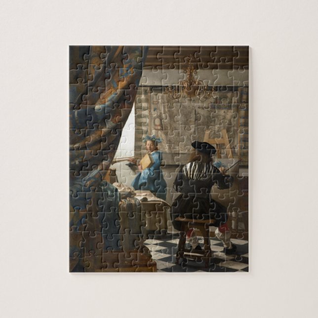 The Art of Painting by Johannes Vermeer Jigsaw Puzzle (Vertical)