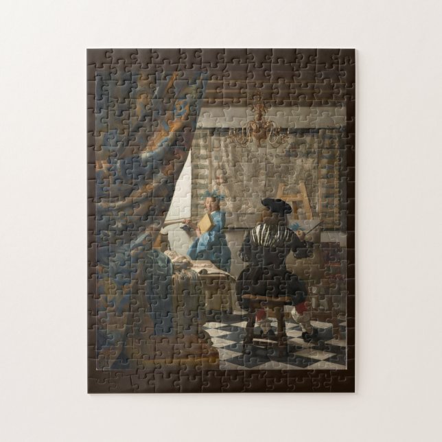 The Art of Painting by Johannes Vermeer Jigsaw Puzzle (Vertical)
