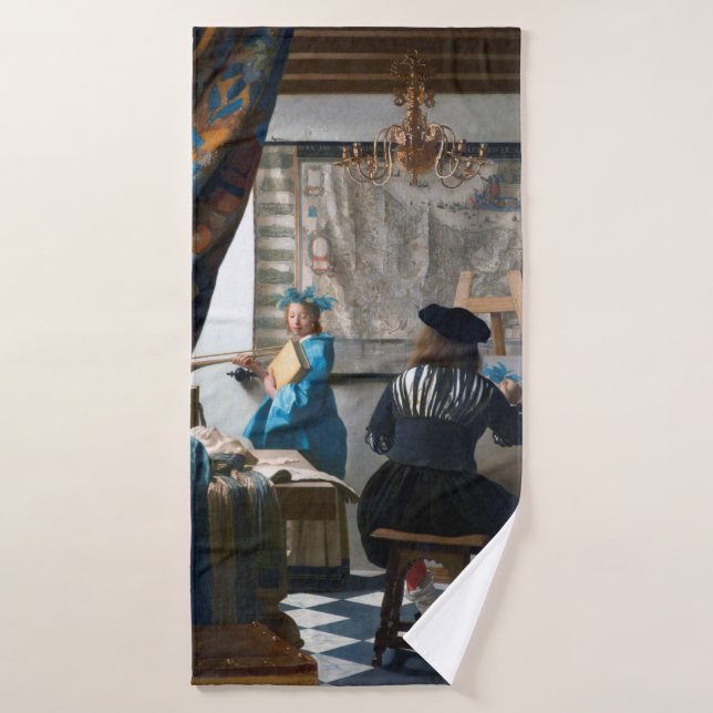 The Art of Painting, Johannes Vermeer, 1666-1667 Bath Towel (Bath Towel)