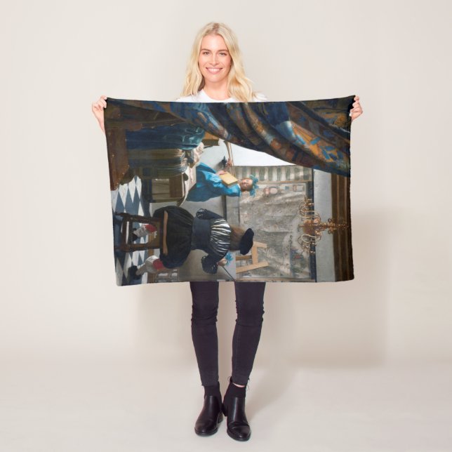 The Art of Painting, Johannes Vermeer, 1666-1667 Fleece Blanket (In Situ)