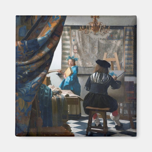 The Art of Painting, Johannes Vermeer, 1666-1667 Magnet (Front)