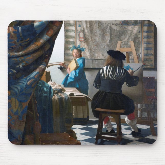 The Art of Painting, Johannes Vermeer, 1666-1667 Mouse Mat (Front)