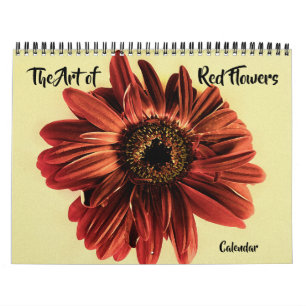 The Art of Red Flowers Calendar