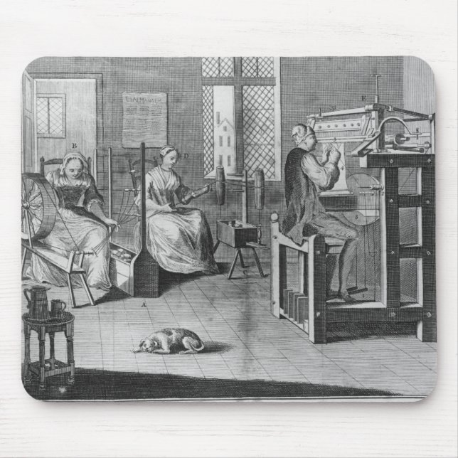 The Art of Stocking-Frame-Work-Knitting Mouse Mat (Front)