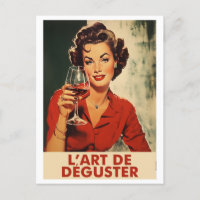 The art of tasting - Poster vintage wine - 1950's
