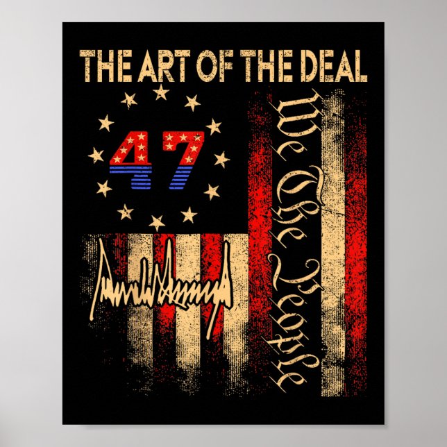 The Art Of The Deal President Donal Trump Vintage Poster (Front)