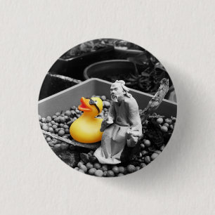 'The Art of Zen' Rubber Duck Button (small)