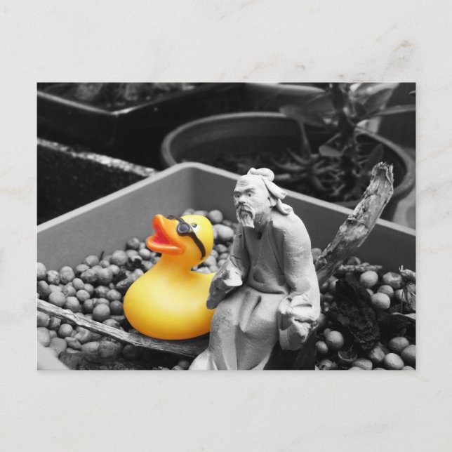 'The Art of Zen' Rubber Duck Postcard (Front)