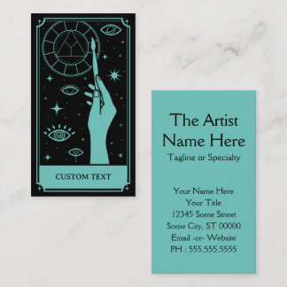 the art teacher tarot custom text business card