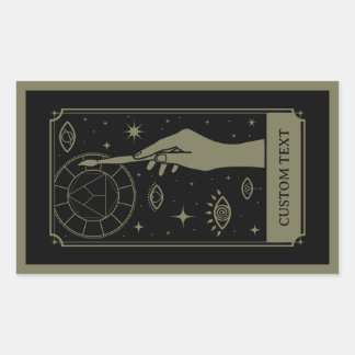 the art teacher tarot custom text rectangular sticker