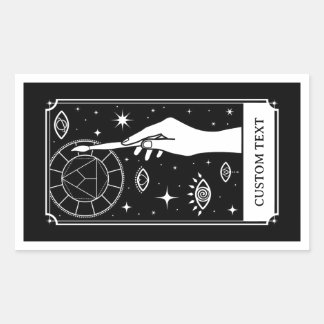 the art teacher tarot custom text rectangular sticker