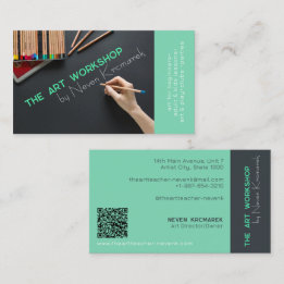 The Art Workshop Green Artist Business Card