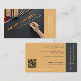 The Art Workshop Yellow Artist Business Card