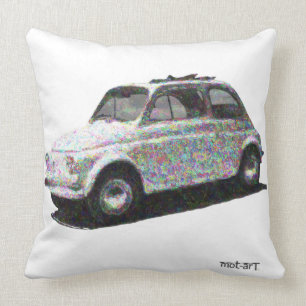 The Artful Classic Fiat 500 Cushion