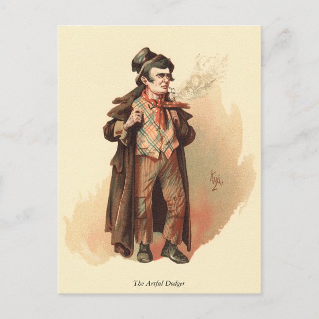 The Artful Dodger by Kyd, Dickens' Oliver Twist Postcard (Front)