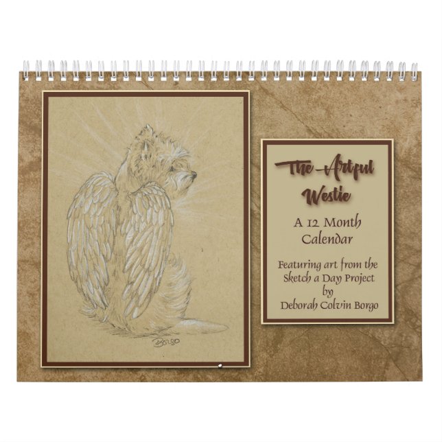 The Artful Westie 12 Month Calendar by Borgo (Cover)