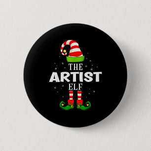 The Artist Elf Christmas Pjs Matching Pajama 6 Cm Round Badge