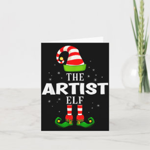 The Artist Elf Christmas Pjs Matching Pajama Card