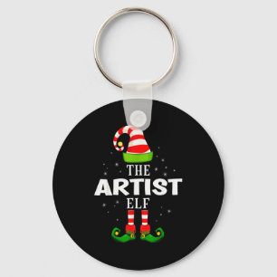 The Artist Elf Christmas Pjs Matching Pajama  Key Ring