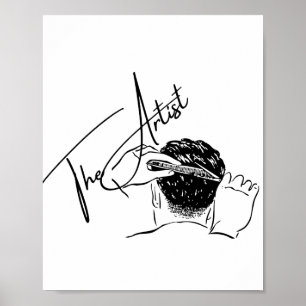 "The Artist" Hairstylist Barber Design  Poster