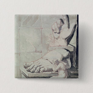 The Artist in Despair over  Magnitude of 15 Cm Square Badge