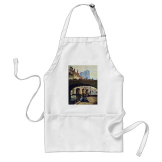 The Artist In Front Of Notre Dame By Daumier Standard Apron
