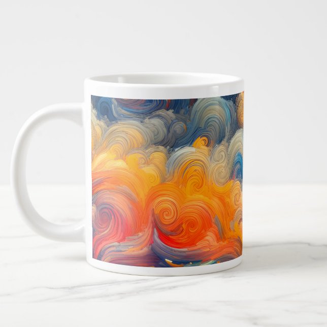The artist of the sky large coffee mug (Left)