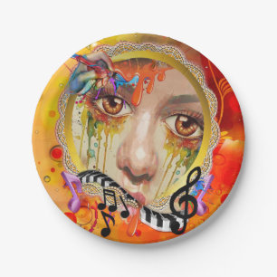 The Artist pallet Paper Plate