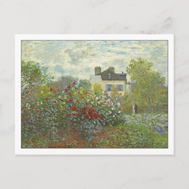 The Artist’s Garden at Argenteuil by Monet Postcard (Front)
