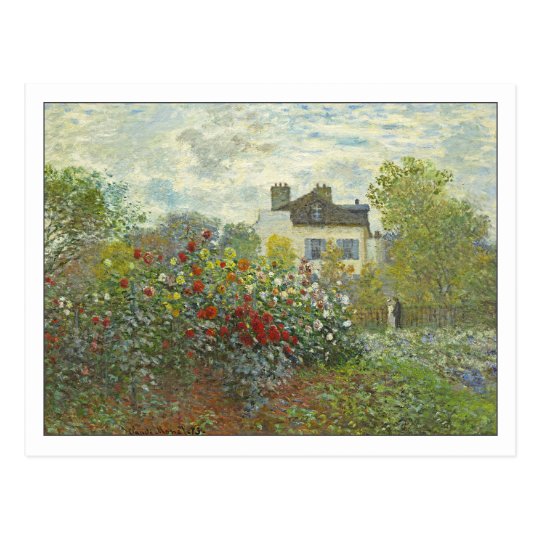 The Artist’s Garden at Argenteuil by Monet Postcard
