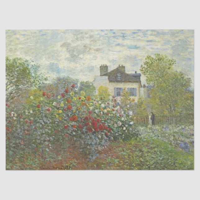 The Artist’s Garden at Argenteuil by Monet Tissue Paper (Front)