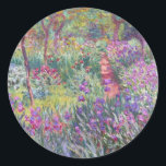 The Artist’s Garden in Giverny by Claude Monet Classic Round Sticker<br><div class="desc">The Artist’s Garden in Giverny
by Claude Monet</div>