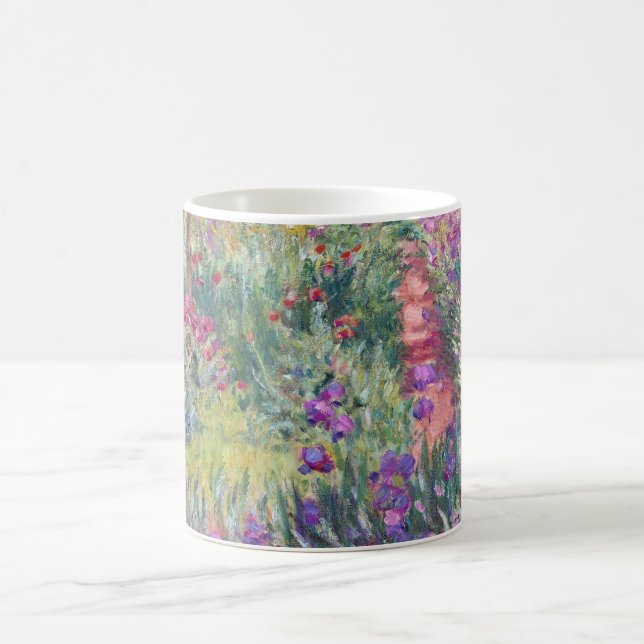 The Artist’s Garden in Giverny by Claude Monet Coffee Mug (Center)