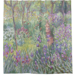 The Artist’s Garden in Giverny by Claude Monet Shower Curtain