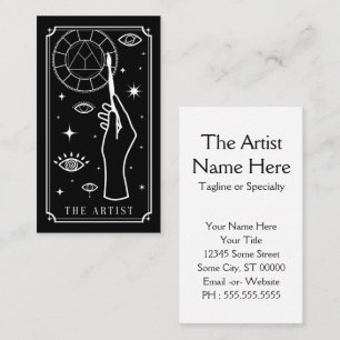 the artist tarot business card