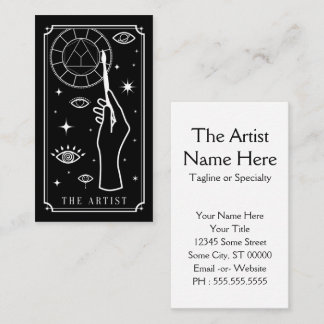 the artist tarot business card