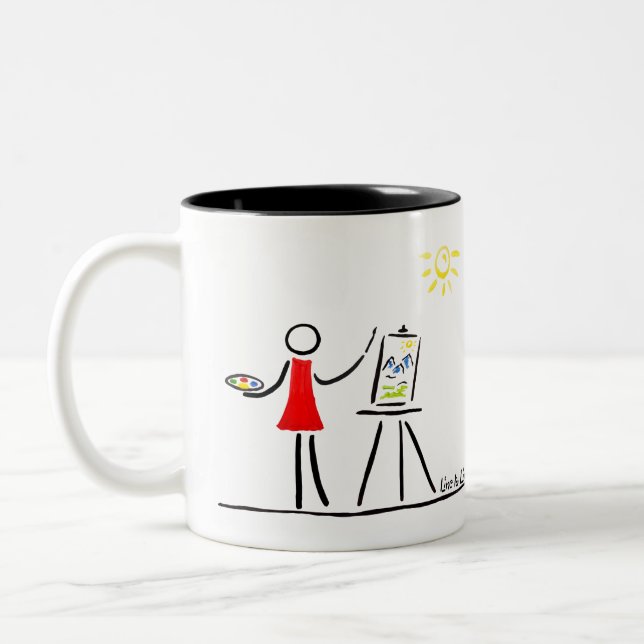 the Artist Two-Tone Coffee Mug (Left)