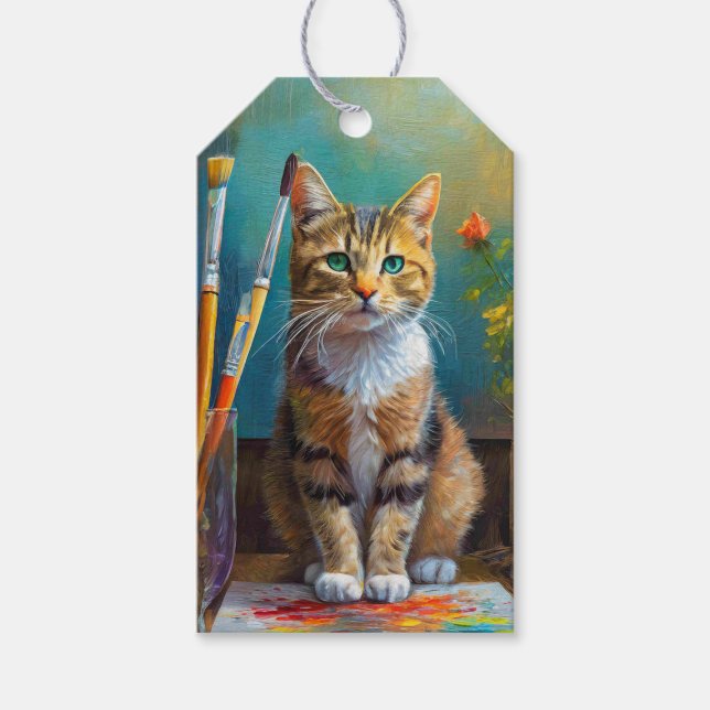 The Artistic Cat Gift Tags (Front)