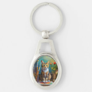 The Artistic Cat Key Ring