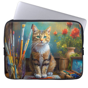 The Artistic Cat Laptop Sleeve