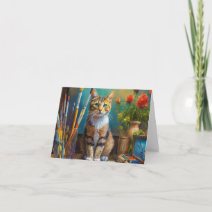 The Artistic Cat Thank You Card