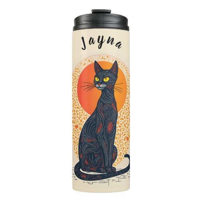 The Artistic Cat Thermal Tumbler (Front)