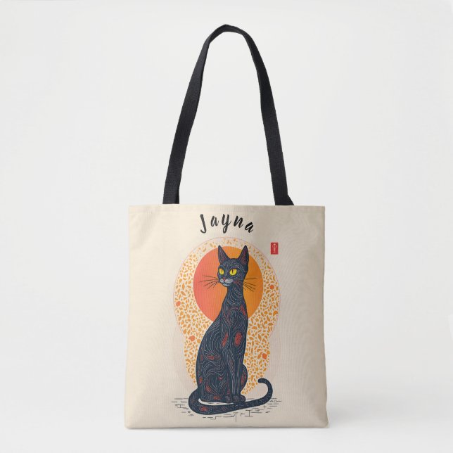 The Artistic Cat Tote Bag (Front)