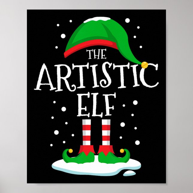 The Artistic Elf Christmas Family Matching Xmas Ar Poster (Front)