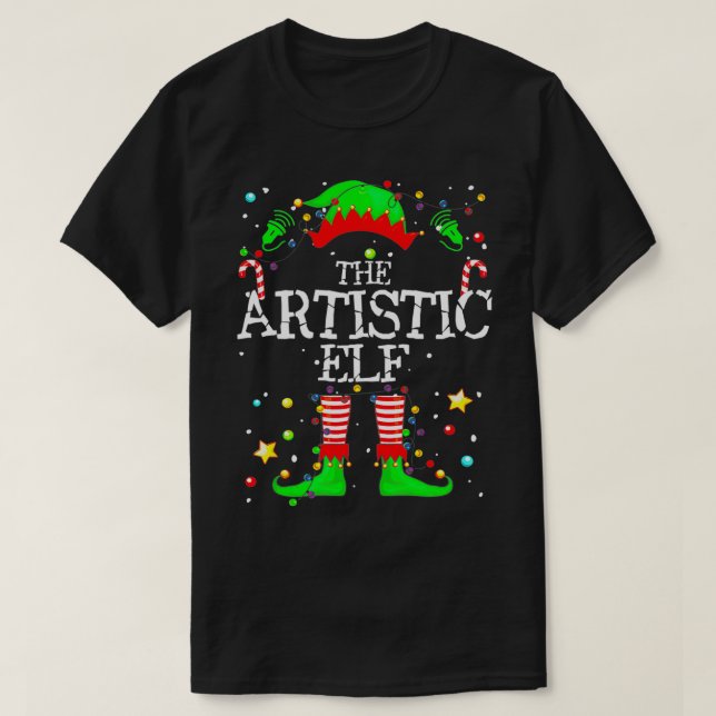 The Artistic Elf Family Matching Group Christmas G T-Shirt (Design Front)