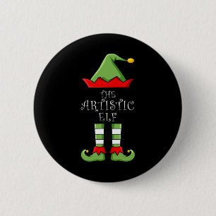 The Artistic Elf Fun Family Matching Group Pajama 6 Cm Round Badge