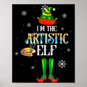 The Artistic Elf Squad Elf Family Christmas Pajama Poster