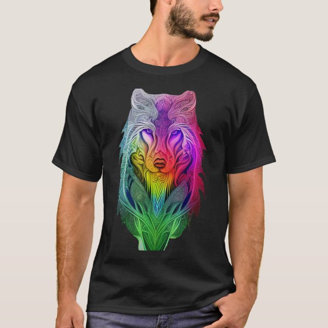 The Artistic Vision of the Sigma Wolf Illustration T-Shirt (Front)